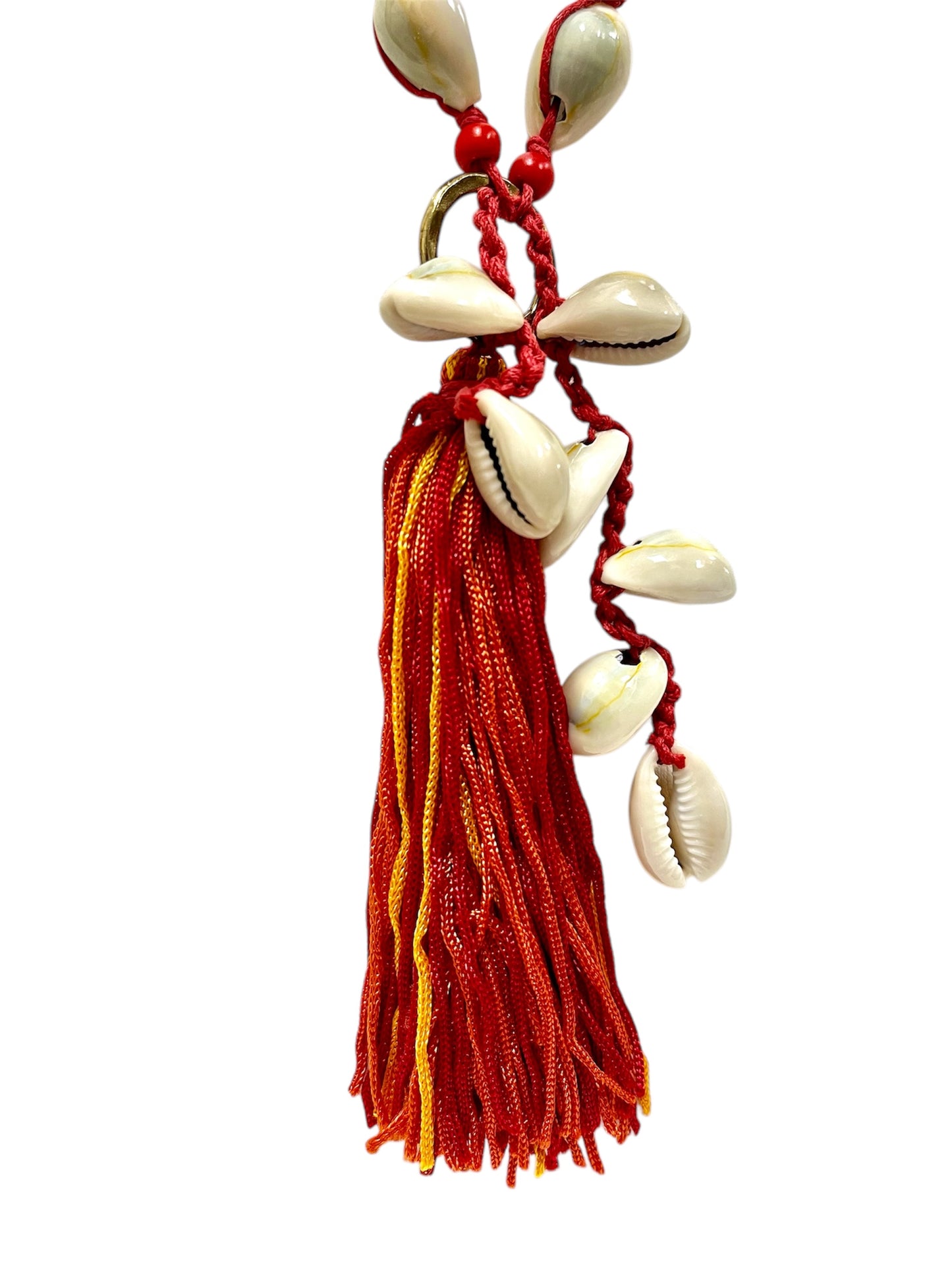 Vibrant Knitted Cotton Cowry Shell Necklaces