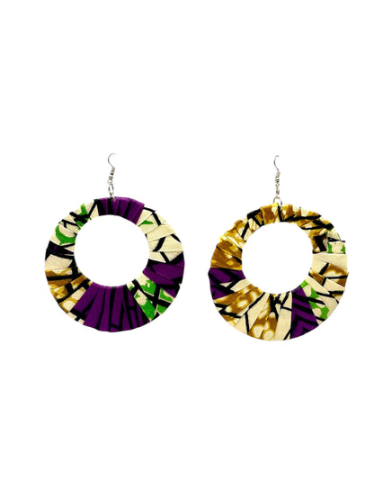 Ankara African Printed Fabric Earrings