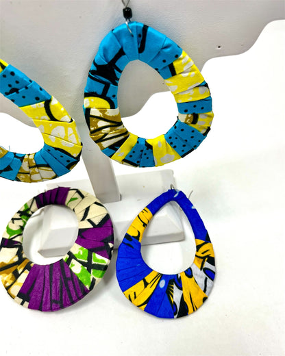 Ankara African Printed Fabric Earrings