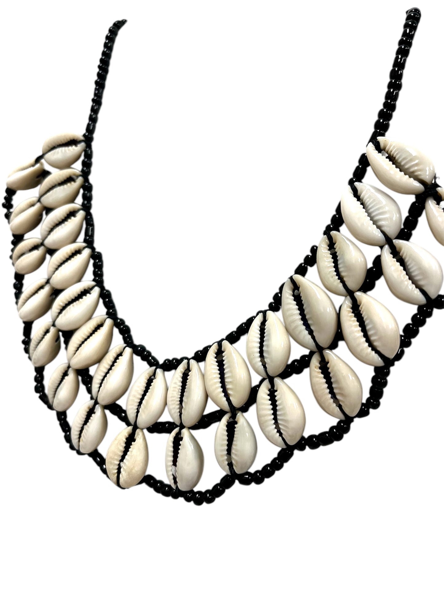 Double Tier Cowry Beaded Necklace