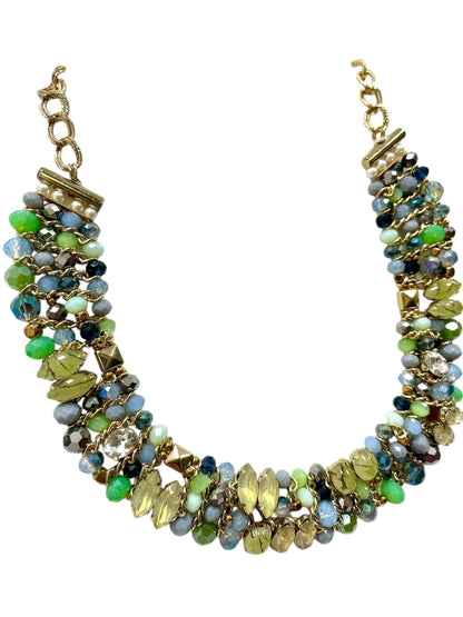 Turquoise Blend Multi-Beaded Beaded Necklace Set