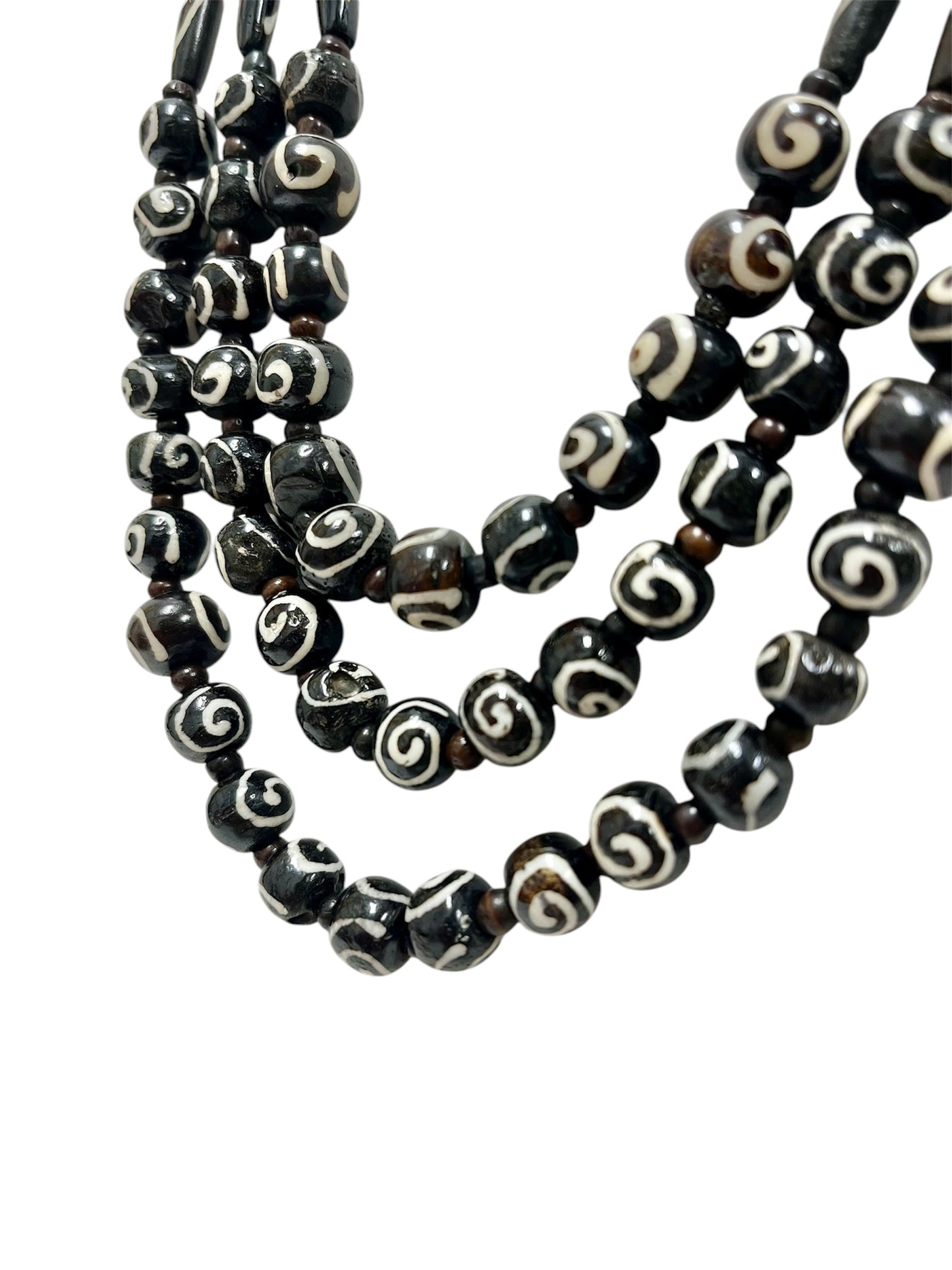 Tribal Swirl Multi Strand Necklace