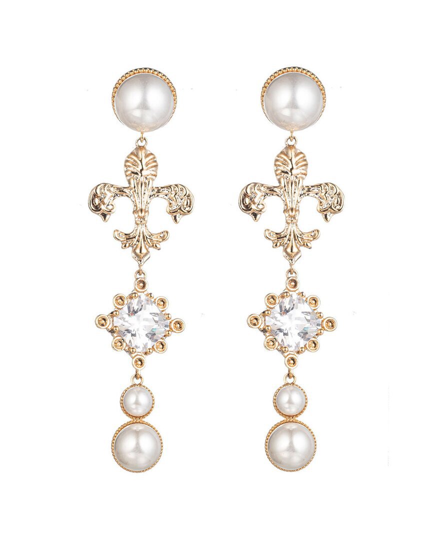 Pearl Fleur-de-lis Elegant Earrings