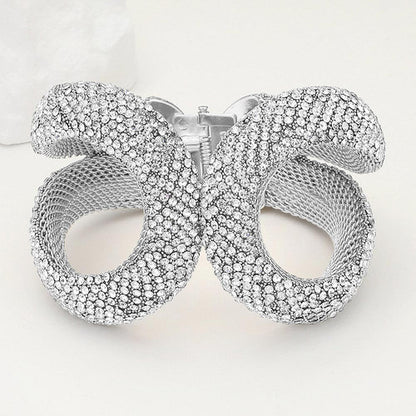 Rhinestone Curve Crystal Cuff