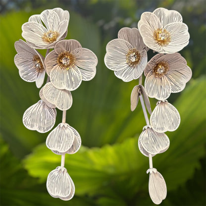 Waterfall Floral Statement Earrings