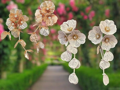 Waterfall Floral Statement Earrings