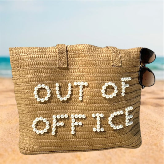 Out of Office Beaded Tote Bag