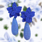 Flora Dangle Earrings  Sapphire Blue