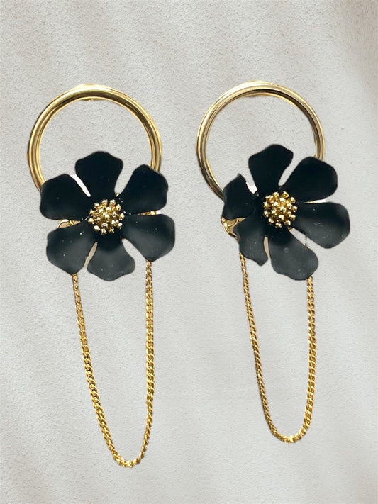 Radiant Dusk Floral Earrings