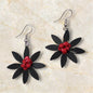 Ruby Flower Earrings