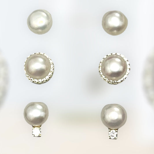 Mini Pearl Earrings Set