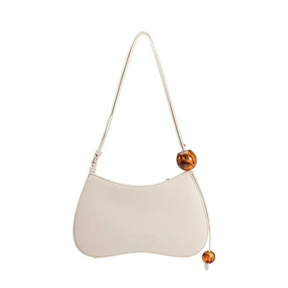 Pilar Ivory Vegan Shoulder Bag