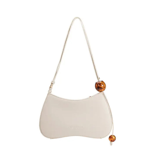 Pilar Ivory Vegan Shoulder Bag
