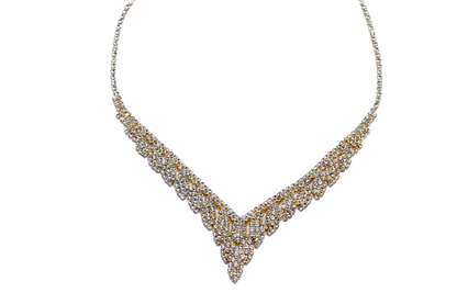 V-Shaped Silhouette Crystal Necklace