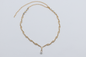 Gold-Tone Necklace And Matching Pearl Drop Earrings