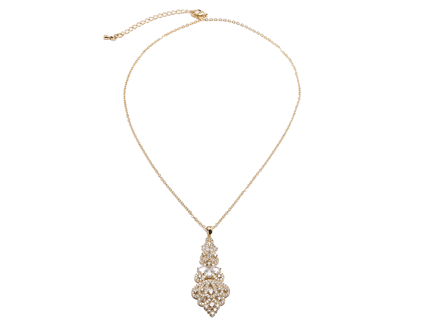 Vintage-inspired, Ornate Statement Necklace And Earring Ensemble
