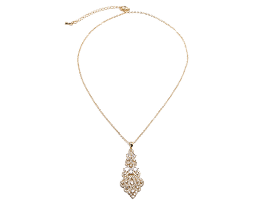 Vintage-inspired, Ornate Statement Necklace And Earring Ensemble