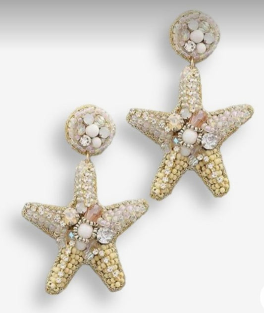 STARFISH EARRINGS  LIGHT GOLD