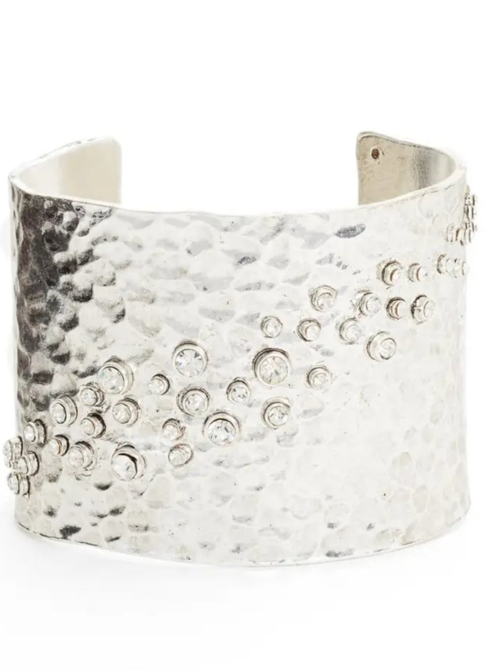 Silver Embellished Cuff Bracelet