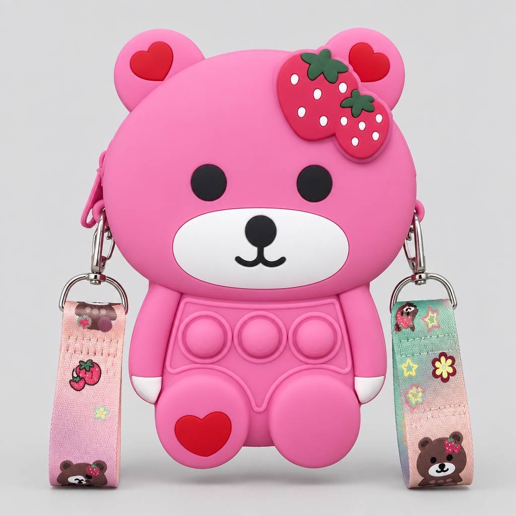 Girls Bear Pop It Bag