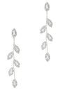 Leaf Dangle Rhinestone Earrings