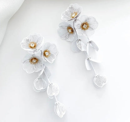 Waterfall Floral Statement Earrings