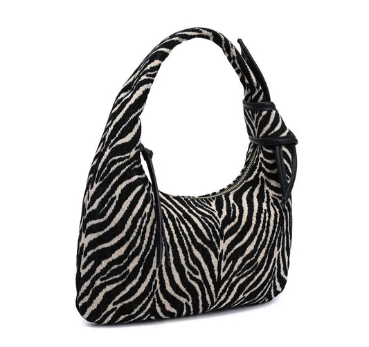 Maple Zebra Print Shoulder Bag