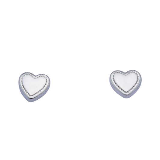 Girls Heart Sterling Silver Earrings