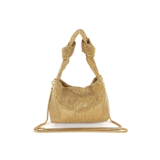 Clear Crystal and Gold Evening Bag | Shimmery Handbag | She She's Closet