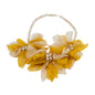 Yellow Silk flower necklace