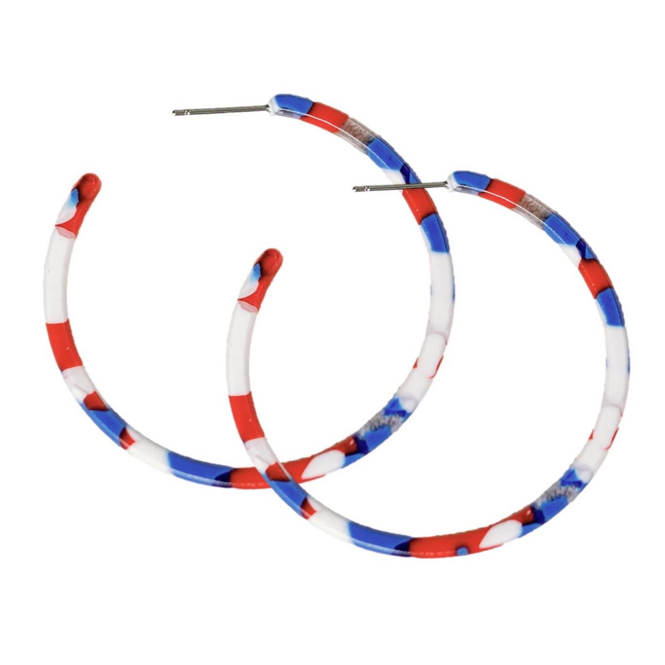 1.25 Inch Skinny Red, White, and Blue Hoops