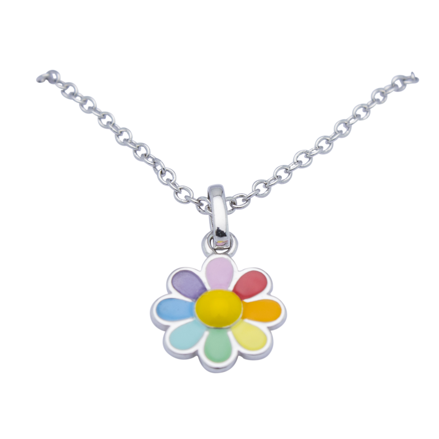 Daisy Flower Power Girls Pendant Necklace | Sterling Silver | She She's Closet