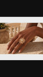 Supernova Ring Zirconia with 18K Gold Plated Adjustable Fit