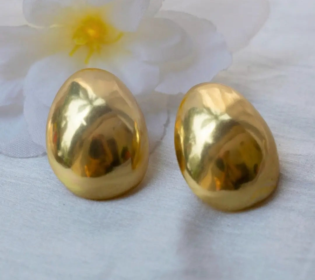 Gold Chunky Studs Gold Plated Italian Brass
