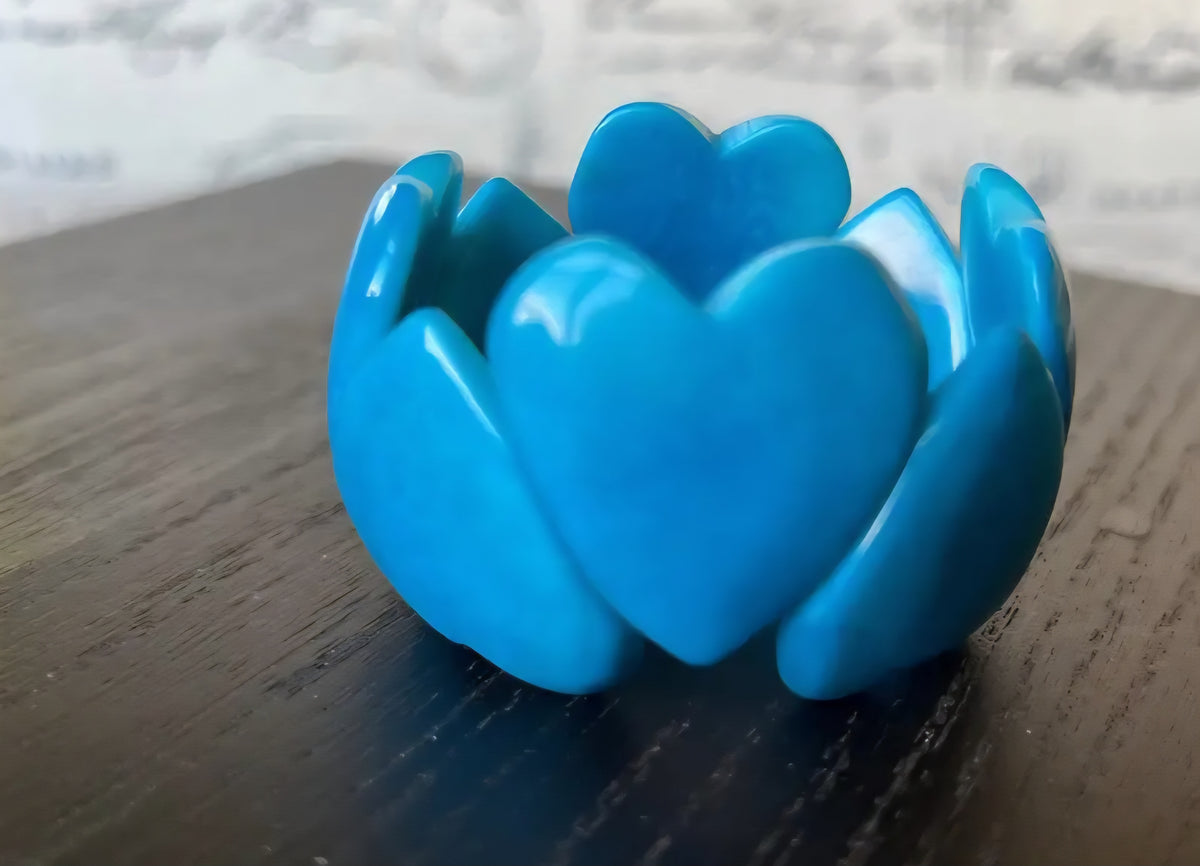 Ocean Blues Tagua Vegan Ivory Jewelry 3 Piece  Set