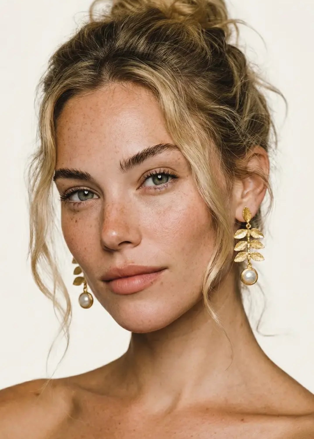 Leaf Pearl Earrings