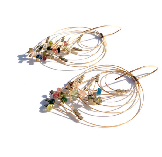 Tourmaline Chandelier Earrings