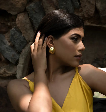 Gold Chunky Studs Gold Plated Italian Brass