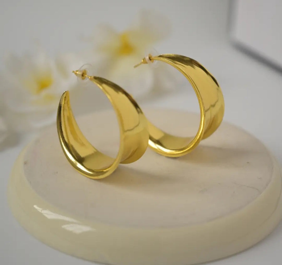Oversize Gold Hoop Earrings