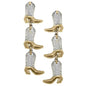 Three Boot Cowboy Dangle Post Earrings