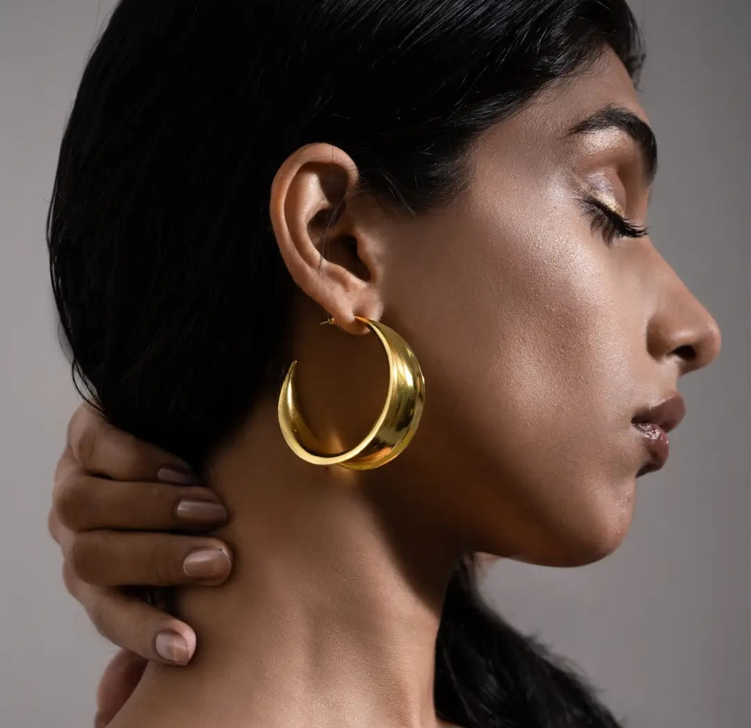 Oversize Gold Hoop Earrings