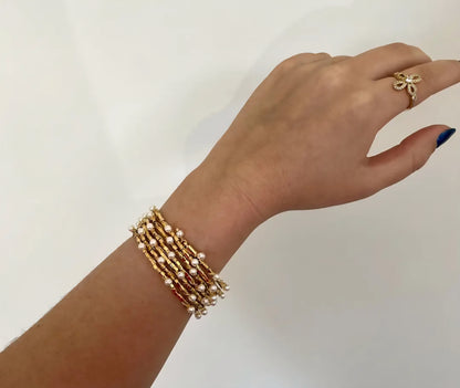 Blake Pearl Wrap Bracelet  6Roes