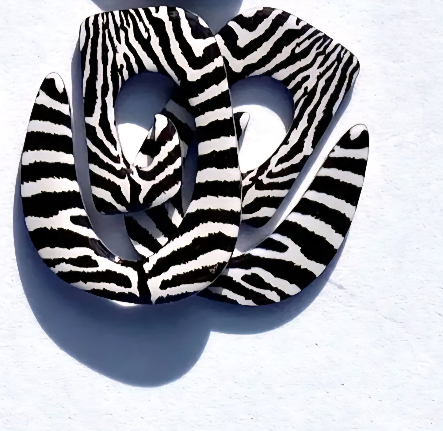 Nala Zebra  Print Statement Earrings Lightweight