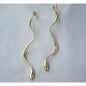 Handmade Sculptural Long Dangle Earrings | Gold & Silver Statement Jewelry