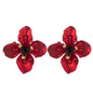 Red Jasmin Flower Earrings