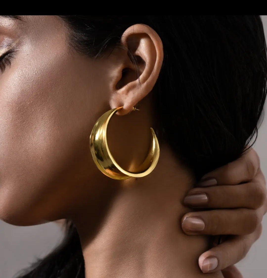Oversize Gold Hoop Earrings