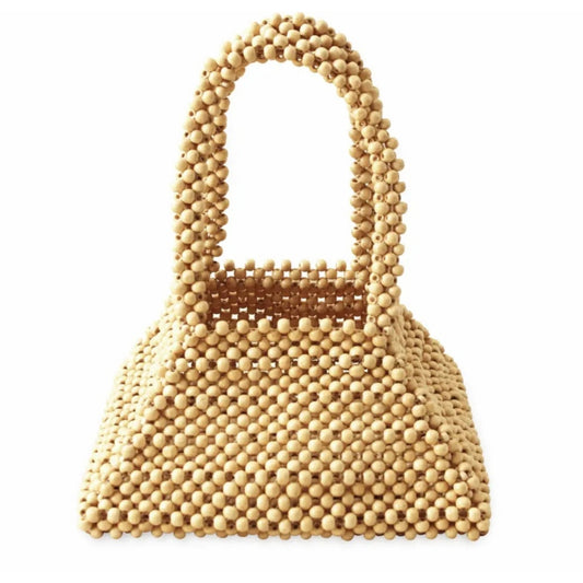 Pyramid Beaded Tote Handbag