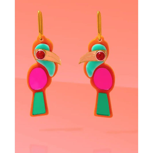 Toucan Hoop Earrings