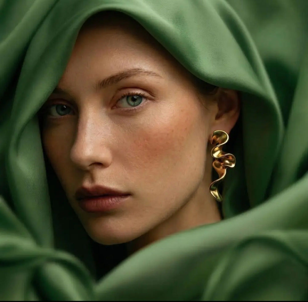 Sculptural Gold Earrings
