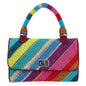 Out of Line Beaded Stripes Top Handle Handbag